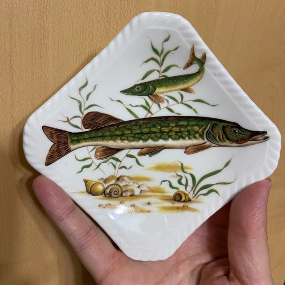 Royal Adderley Floral Bone China Small Fish Trout Trinket Dish - Picture 2 of 11